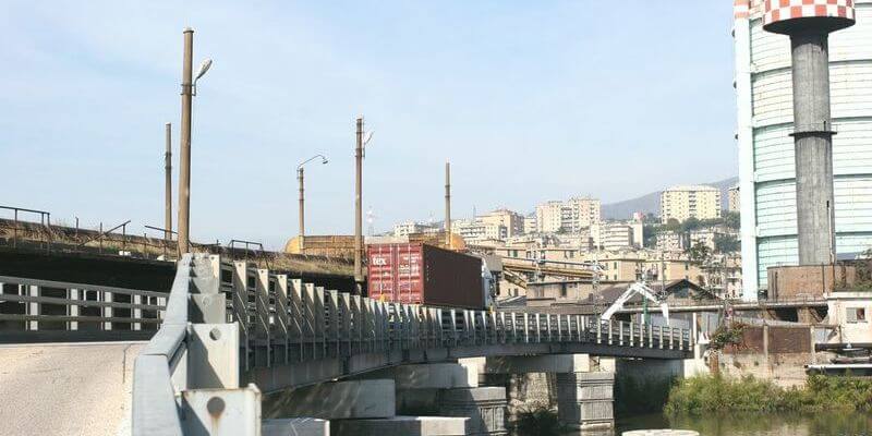 Ponte di cantiere a una corsia - Genova